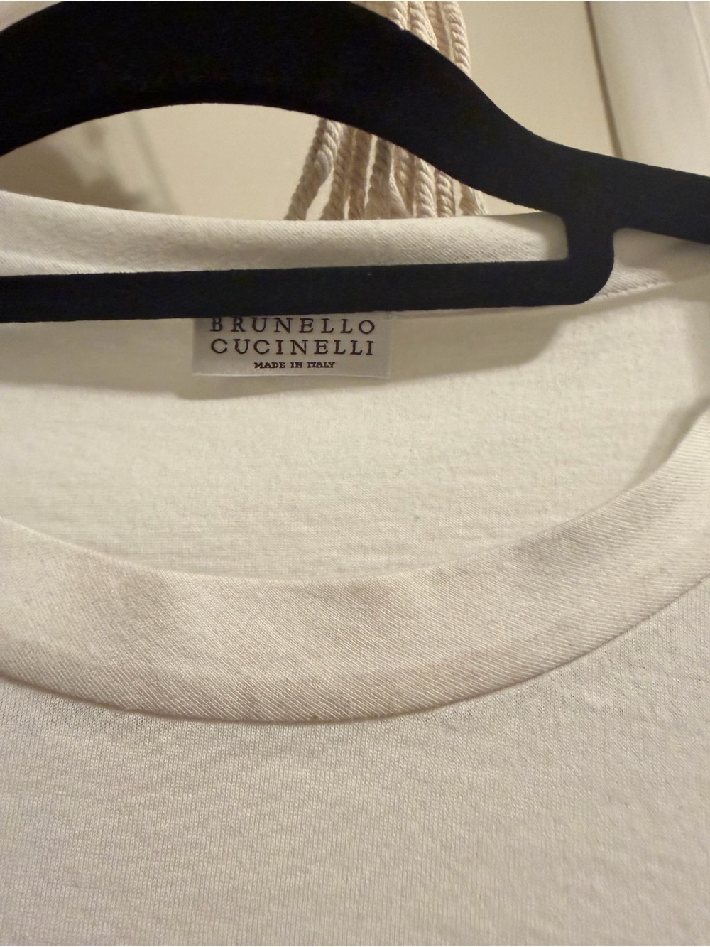 Brunello Cucinelli White Sleeveless Crewneck Tank with Logo Patch - Picture 3 of 3